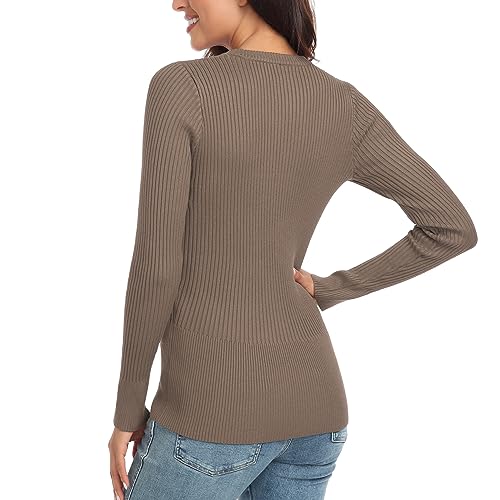 Image of Rocorose Sweaters for Women Long Sleeve Crewneck Lightweight Fall Outfits