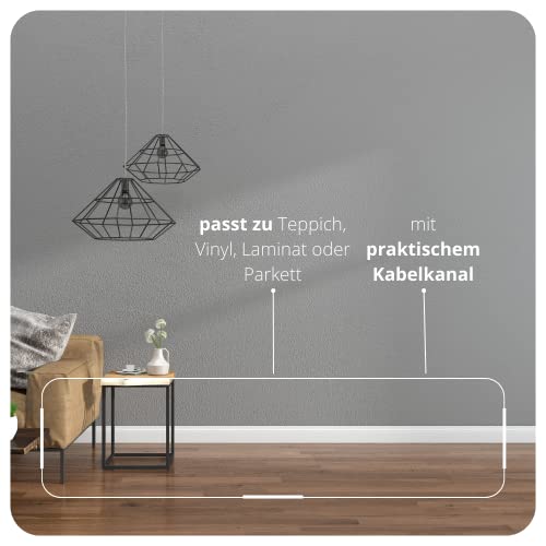 Sockelleiste Reese Weiß MDF Weimarer Profil 120mm Höhe