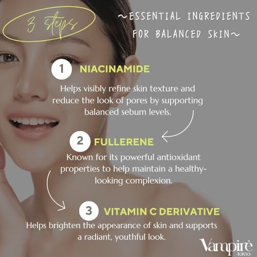 Vampire TOKYO Vampire The Secret Serum, Vampire TOKYO Niacinamide Serum, Hali, Gloss, Moisturizing Care, Supports Dry Skin, Transparency, CICA Retinol Formulated, Made in Japan, Japanese Cosmetics 45mL