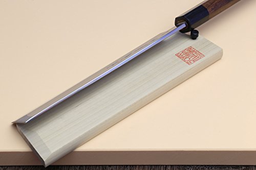 Yoshihiro Hongasumi Blue Steel Edo Usuba Traditional Japanese Vegetable Chopping Chef Knife (7'' (180Mm), Rosewood Handle) #TOP3
