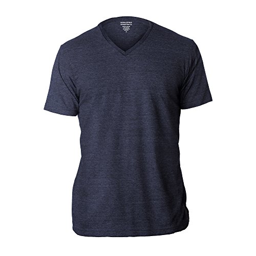 BANANA REPUBLIC Camiseta de manga corta con cuello en V para hombre, marino, Large
