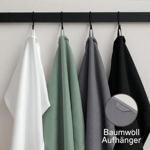 Bellphany Geschirrtücher Baumwolle - Oeko-TEX® 4er Set, weiß – Ansicht 5