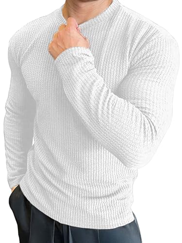 Image of Noble Monk Men's Round Neck T Shirt |Full Sleeves |Solid Pattern | Casual T-Shirt for Men