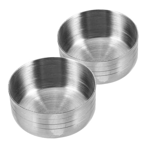 VINTORKY 2pcs Stainless Steel Shaker Lid Bartender Shaker Cup Cover Splash for Cocktail Bar