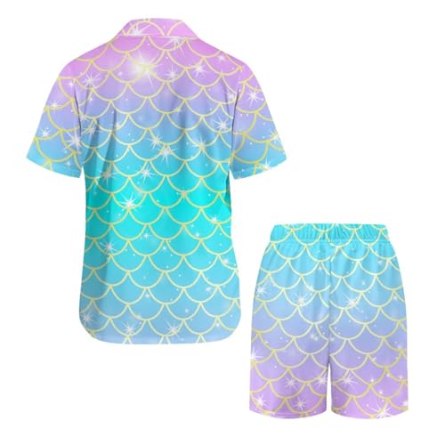 Men Pajama Set Sleepwear Short Sleeve Pajamas Loungewear Pj Set With Pockets2