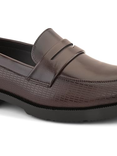 Image of STANPHORD Mens Loafers Men Black Solid Leatherette Formal Slip on Durable Moccasins Penny Loafers Shoes Without Laces