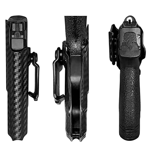 M&P Shield 9mm Holster, Carbon Fiber Kydex Holster IWB for Smith & Wesson M&P Shield 9mm .40 3.1\" Barrel S&W Pistol Case - Inside Waistband Holster M&P Shield 9mm 40 Accessories - Left - Thumbnail 4