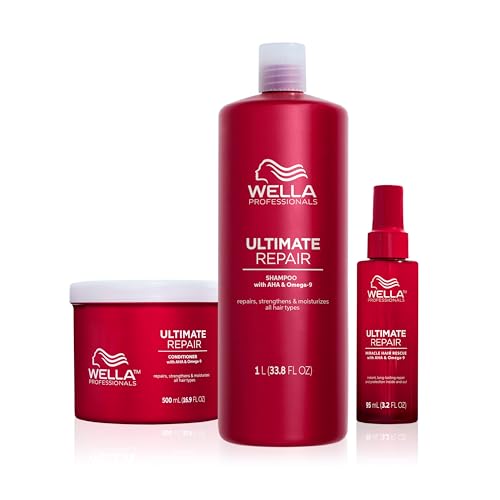 Ultimate Repair Shampoing routine après-shampoing et soin sans rinçage cheveux abîmés