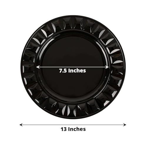 Set 6 Platos Desechables Redondos Negros 13" miniatura 3