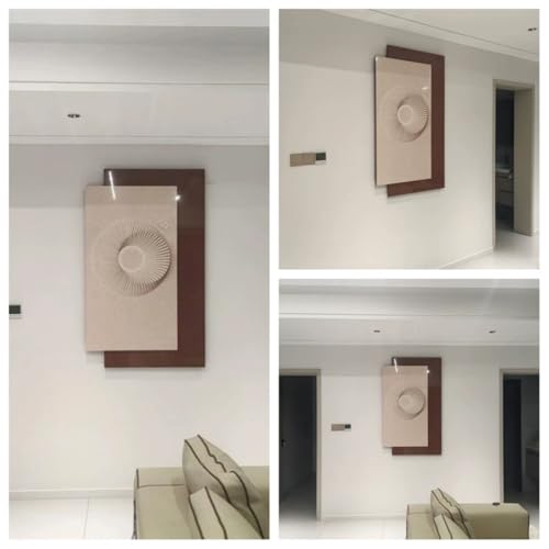 Cuadro colgante abstracto para dormitorio con luz LED nocturna enchufable 8