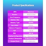 MOUGOL AMD Radeon RX 580 8GB Video Graphics Card with 256 Bit GDDR5 PCI Express x 16 3.0 Equipped with Freeze Dual Fans for Working Gaming GPU - Image 5