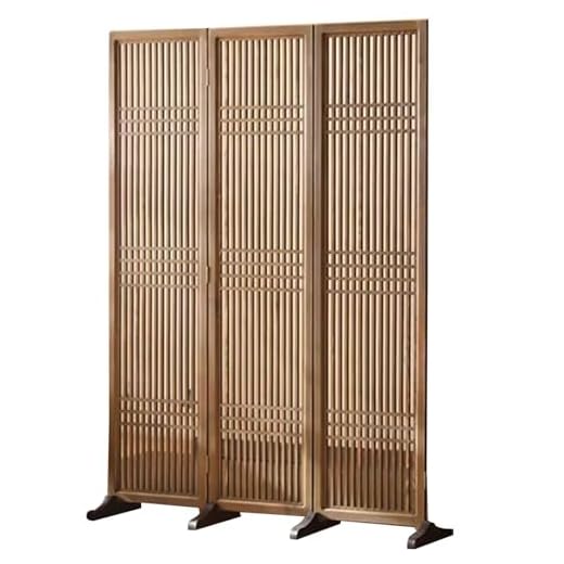 2 3 4 5 6 8 10 Panel Wooden Room Divider Wall Fencing, Folding Room Partition Privacy Screens with Detachable Base, for Home Hotel Office Porch, 180cm 200cm Tall ( Color : 3 panels , Size : High 200cm