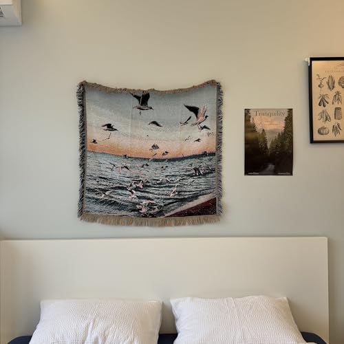 �J�����Ɨ[���̊C �k���� �C���̕��i�� �Ǌ|�� ������� �C���e���A ���� �^�y�X�g���[ 90X90cm,