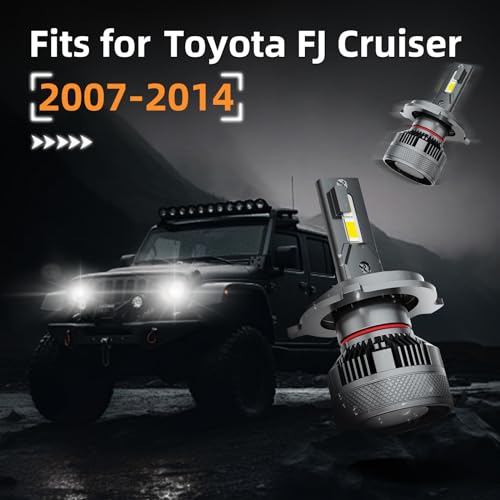 HUOKEDS Serve para Toyota FJ Cruiser 2007-2014 Hi/Lo Dual Beam Lights, 2 peças Super Brilhantes 6000