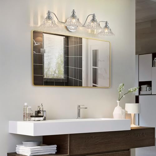 Image of XIEDUN Chrome 4 Light Vanity Light Bathroom Light