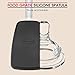 Unicook 2 Pack Flexible Silicone Spatula, Turner, 600F Heat Resistant, Ideal for Flipping Eggs, Burgers, Crepes and More, Black