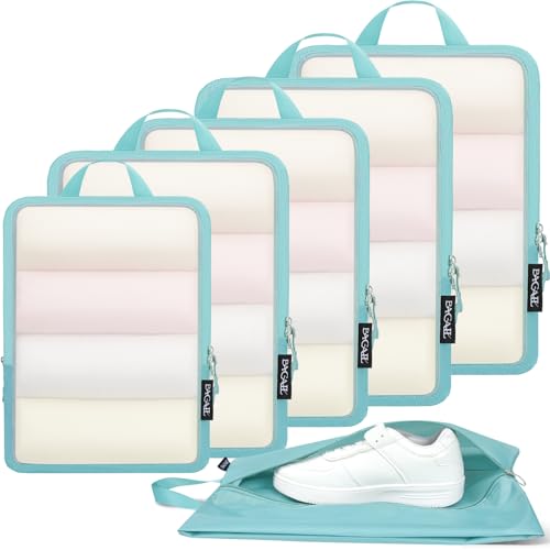 Image of BAGAIL 6 Set Ultralight Compression Packing Cubes Packing Organizer for Travel Accessories Luggage Suitcase Backpack