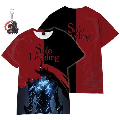 Solo Leveling Shirt for Men Women Unisex Casual Costume Anime T-Shirt Igris Sung Jinwoo Shirt (A13,X-Large)