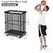 YAHKBTEN Outdoor Ball Storage Rolling Storage Cart with Wheels Sports Equipment Organizer for Garage Save and Storage for Indoor & Outdoor Use, Clothes, Toys, Sports Gear, Black