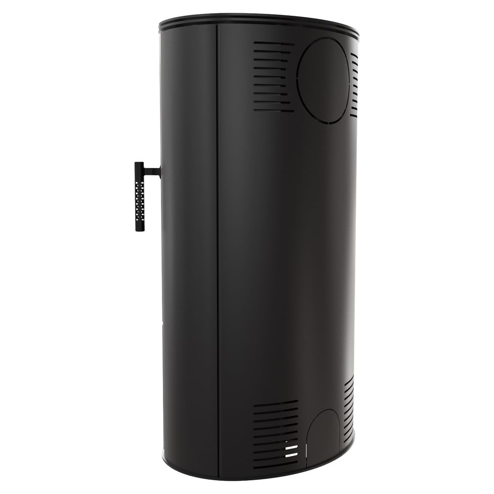 KRATKI Stufa a legna in acciaio ROLLO 7 kW Ø150 A Ecodesign alta efficienza | Acciaio nero, efficienza 80,1%, classe A. Ecodesign, BImSchV 2; per recupero calore.; combustione efficiente; basse emissioni