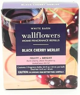 Generic White Barn Wallflowers Home Fragrance Refills 2 Bulbs (Black Cherry Merlot), Clear
