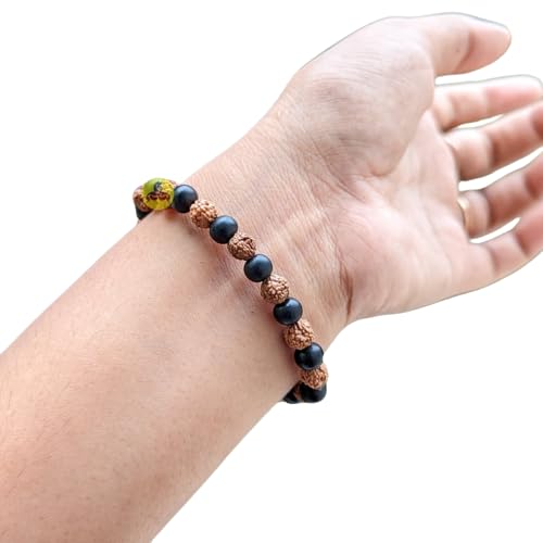 Sindinga9 Karungali - Rudraksham bracelet - for men and women - Elastic free size - unpolished original quality - ISO certified (Beads size 10mm) (B0CNDCLPYK) Amazon Price History, Amazon Price Tracker