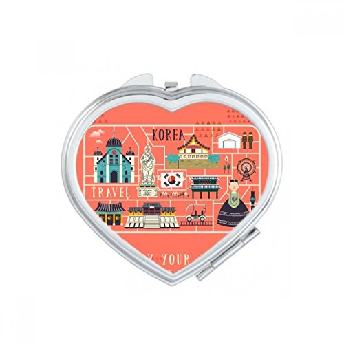 Miroir compact coeur mignon, le petit cadeau idéal