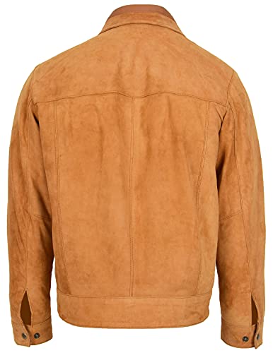Divergent Retail DR133 Suède leren herenjas, bikerstijl, bruin - Image 3
