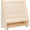 Childrens Factory Mobile Bookshelf, Kids Display Storage, Toddler Furniture, Classroom Bookcase, Assembly Required