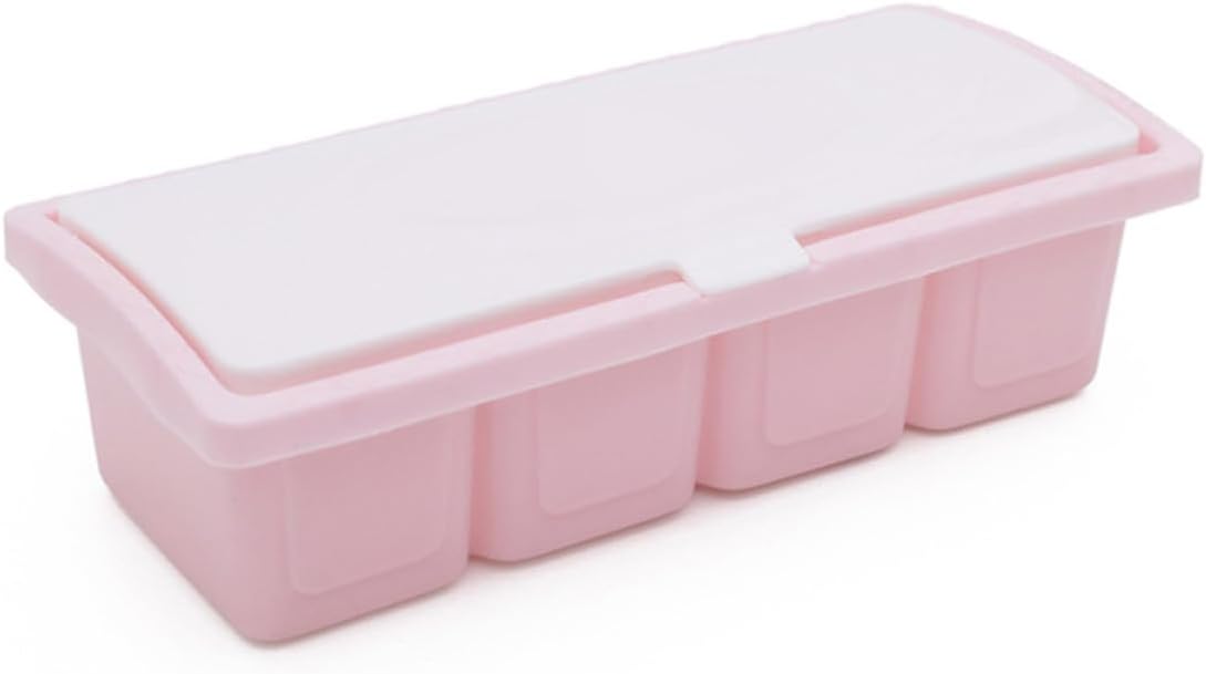 Seasoning Box with Spoon and Cover Plastic Compartment for Kitchen