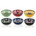 Klein Maßgefertigte Und Handgefertigte Gemusterte Keramikschalen, Präsentations Und Saucenschalen, Dipschalen, Snack Schalen, Tapas, Deko Schale, 6 Teilig Set Bowl Schüssel (Sable 8 cm)
