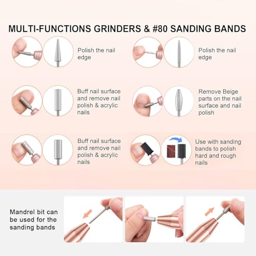 Ponceuse pour ongles électrique USB COSITTE pour manucure acrylique