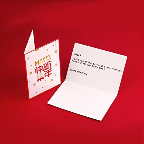 2pcs Chinese New Year Cards 2023, Spring Festival Blessing Best Wish Card Red for Families, Friends, Lovers, Spring Festival New Year Ornament (Rabbit & Lion Dance)