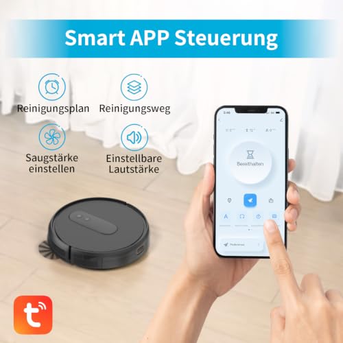 P25 Saugroboter ohne Wischfunktion, Staubsauger Roboter mit 4000 Pa – Bild 4
