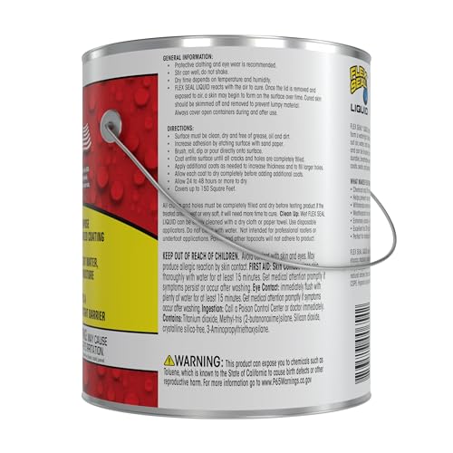 Flex Seal Liquid, 1 Gallon, White, Liquid Rubber Coating Sealant, Waterproof, Flexible, Breathable, and UV Resistant, Roof Repair, Basements, RV, Campers, Trailers, Marine, EPDM, Masonry