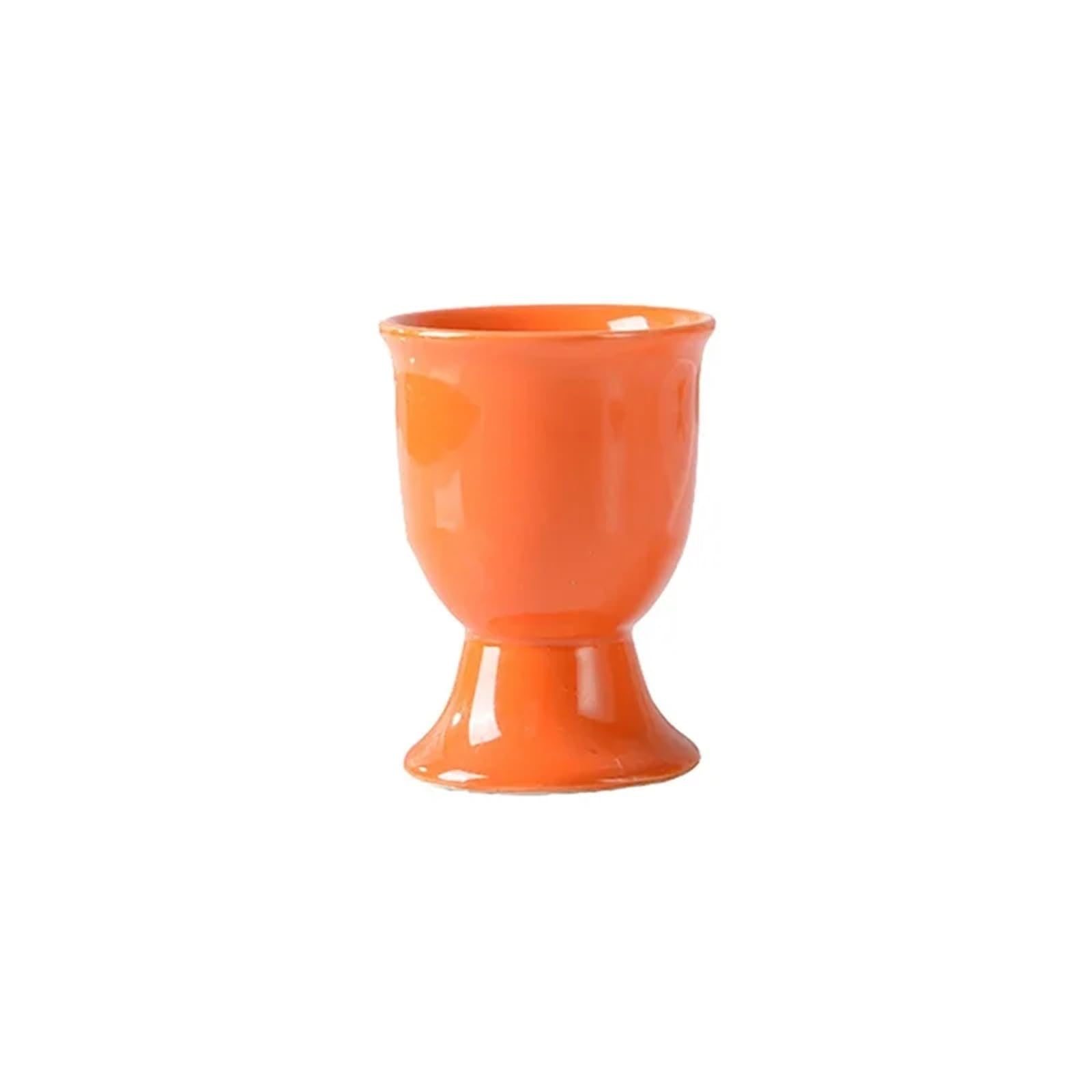 Eierbecher, 3 Stück Keramikhalter, kreative Servierbecher, Frühstück, Bankett(Orange)
