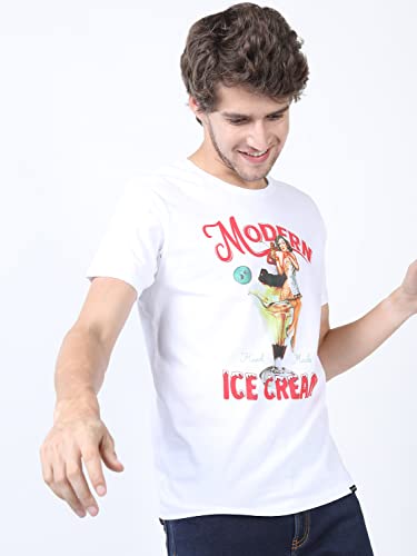 Image of Ketch Men Slim Fit Printed Half Sleeve T-Shirt