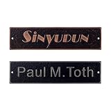 SINYUDUN Custom Cast Metal Door Suite Sign or Wall Sign, Personalized Special Bronze and Old Silver