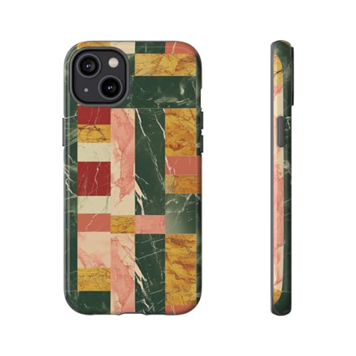 Coque marbre iPhone 14 Plus rigide brillante antichoc design rétro