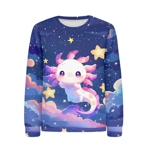 Yuuxorilu Unisex Kids Sweatshirt Long Sleeve Casual Crewneck Pullover Fall Tops3