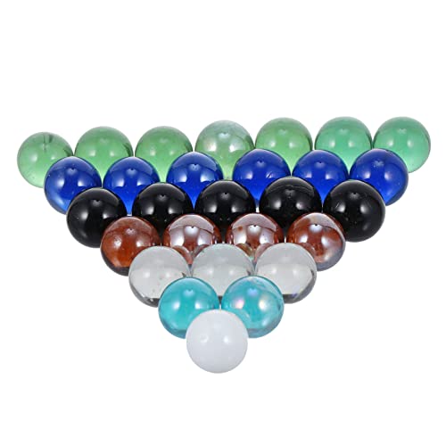 ibasenice 50pcs Decorative Fish Tank Balls Crystal Marbles Glass Marbles for Boys and Girls