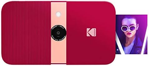 KODAK Smile Instant Print Digital Camera – Slide-Open 10MP Camera w/2x3 ZINK Printer (Red)