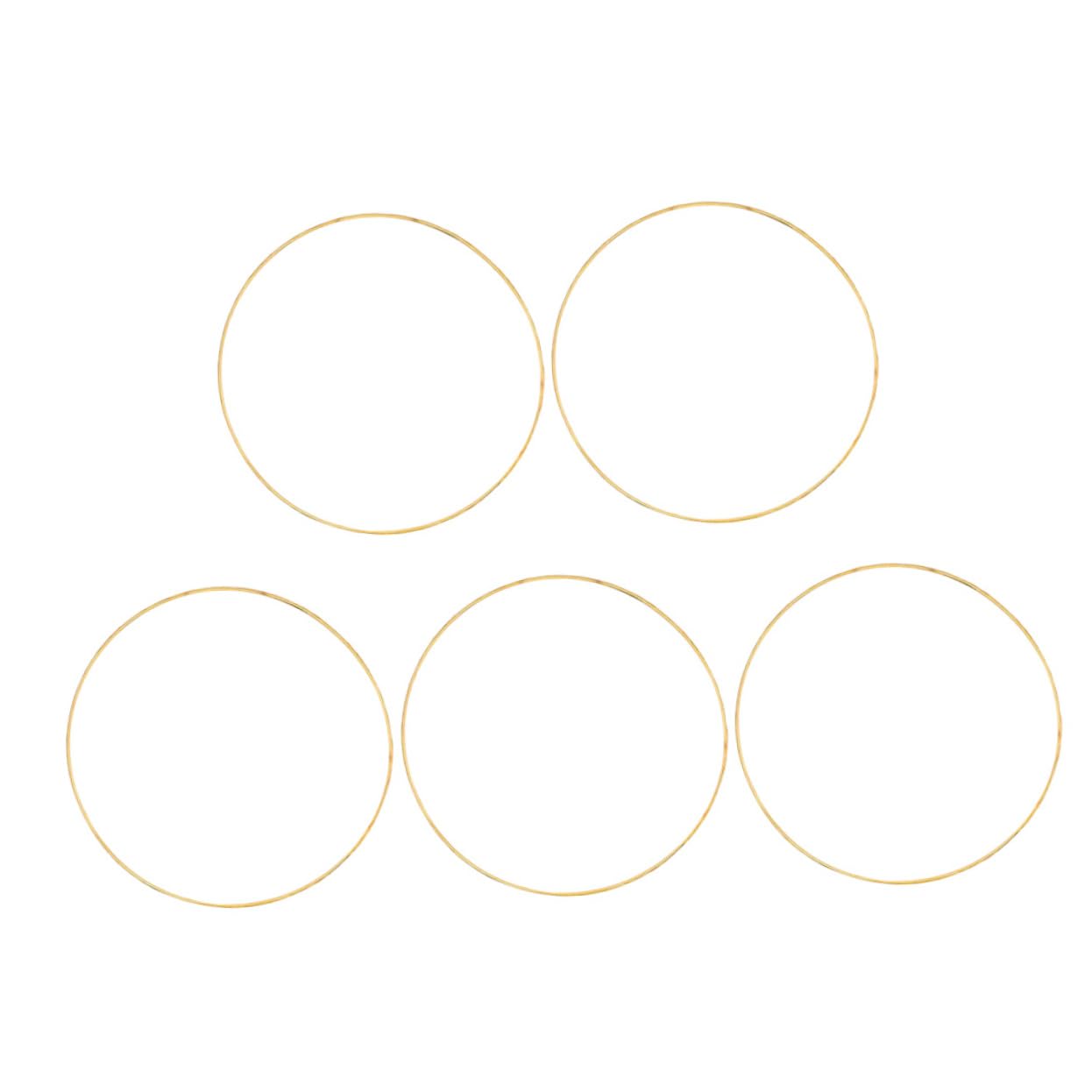 Aros de metal para manualidades STOBAZA dorados de 5 piezas para decoraciones hula hoop