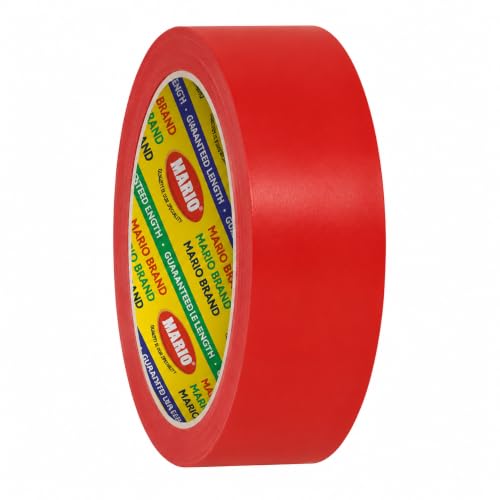 Mario Red Floor Marking Tape 24mm x 15m | Self Adhesive PVC Vinyl...