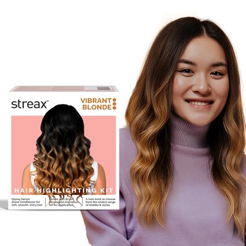 Streax HC Highlighting Kit Blonde Hair Colour, Vibrant Blonde 180g 12 gm Box