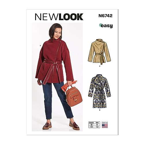 New Look UN6742A Misses' Jacket and Coat A (XS-S-M-L-XL), One Size, multi-coloured