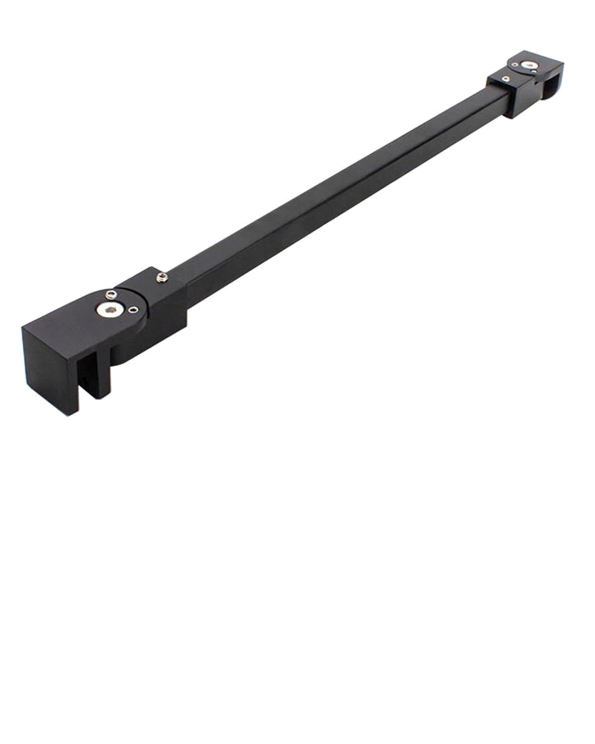 304 Stainless Steel Wall to Glass Support Bar, 180° Rotatable Corner Glass Stabilizer Bracket, Support Arm for Frameless Shower Screen(Black,150cm/59.1in)
