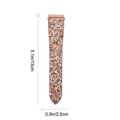 VILLCASE Pulseiras de Relógio de Couro Pulseira de Relógio Glitter Bling de Liberação Rápida Com Pul