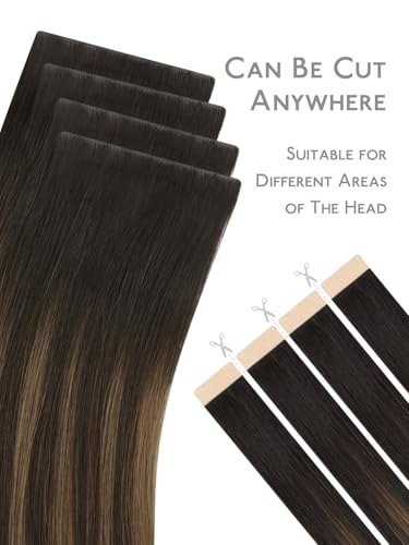 Image of WENNALIFE Invisi Edge 8cm Tape in Hair Extensions Human Hair