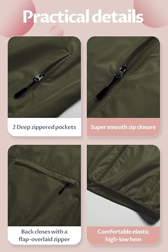 Image of CREATMO US Women's Sun Jackets Lightweight Packable Shirts UPF 50+ Hoodie Reflective Cycling Jacket With Detachable Hood